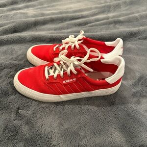 Adidas Red and White Classic Sneakers